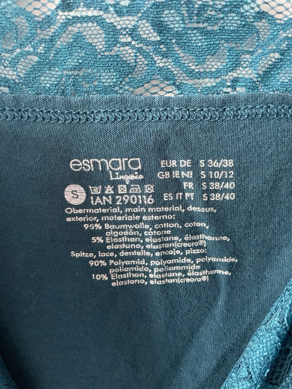 Turkos linnetopp med spetskant - 4