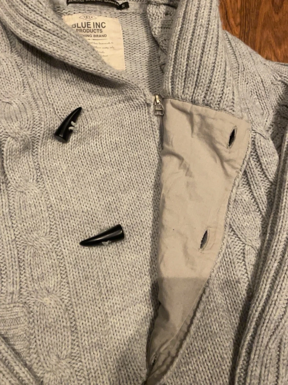 Grå stickad kofta från Blue Inc - 3