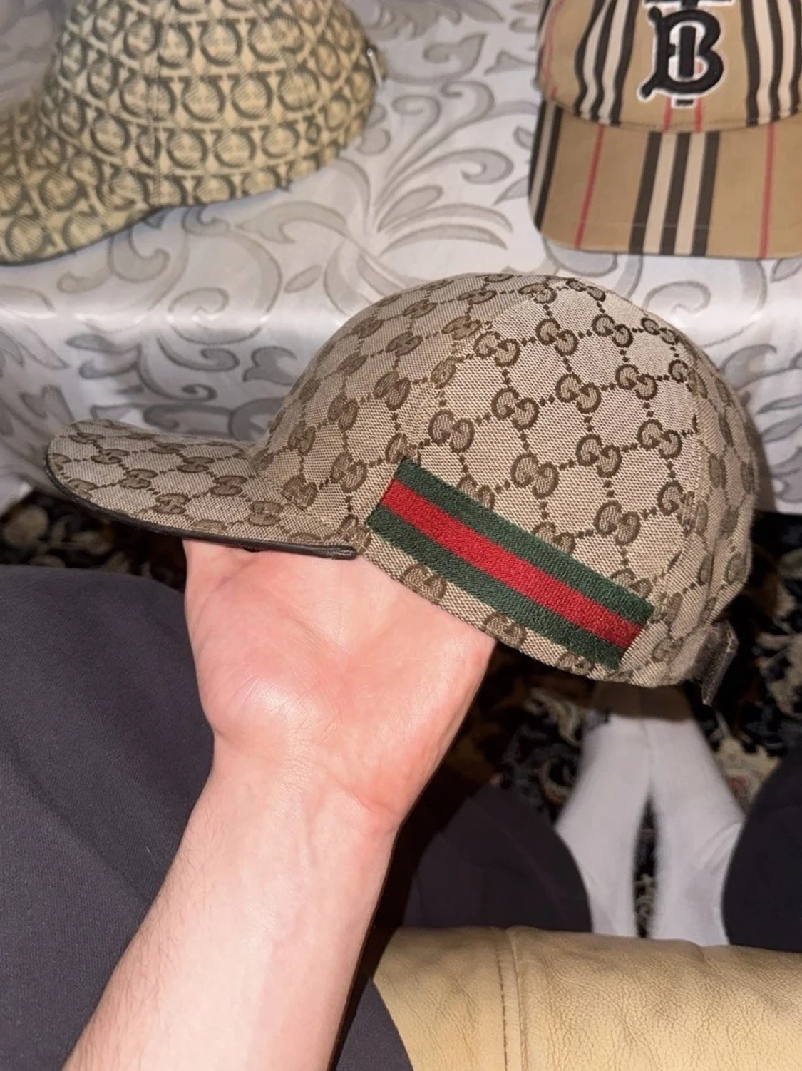 Beige Burberry keps - 3