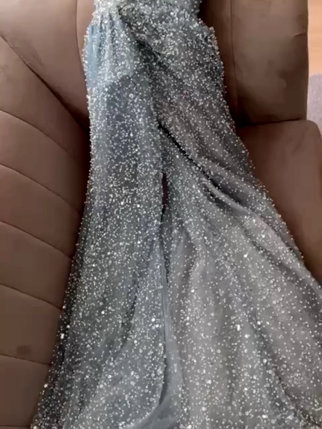 Blå festklänning  - 3