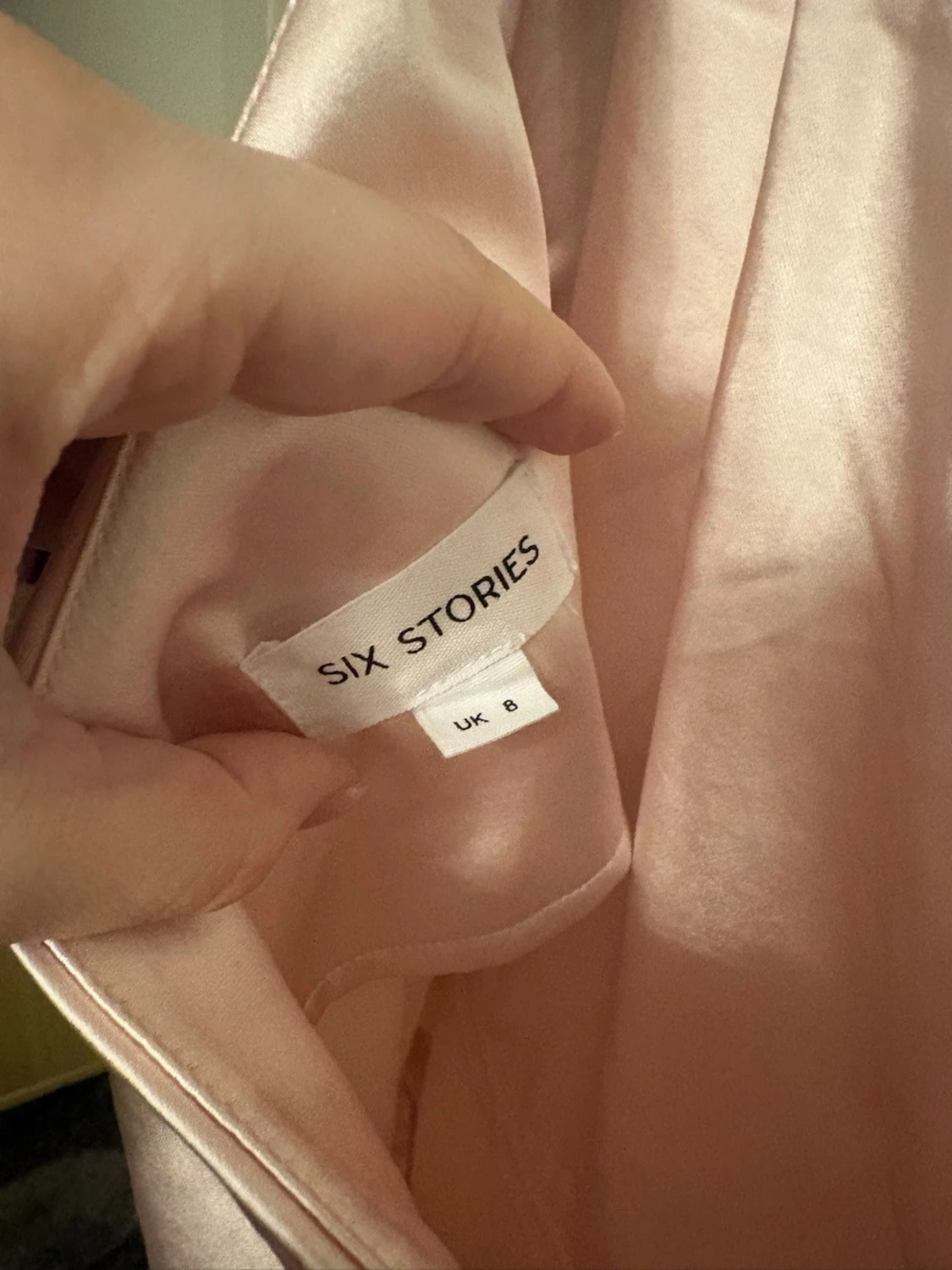 Ljus oneshoulder långklänning - 5