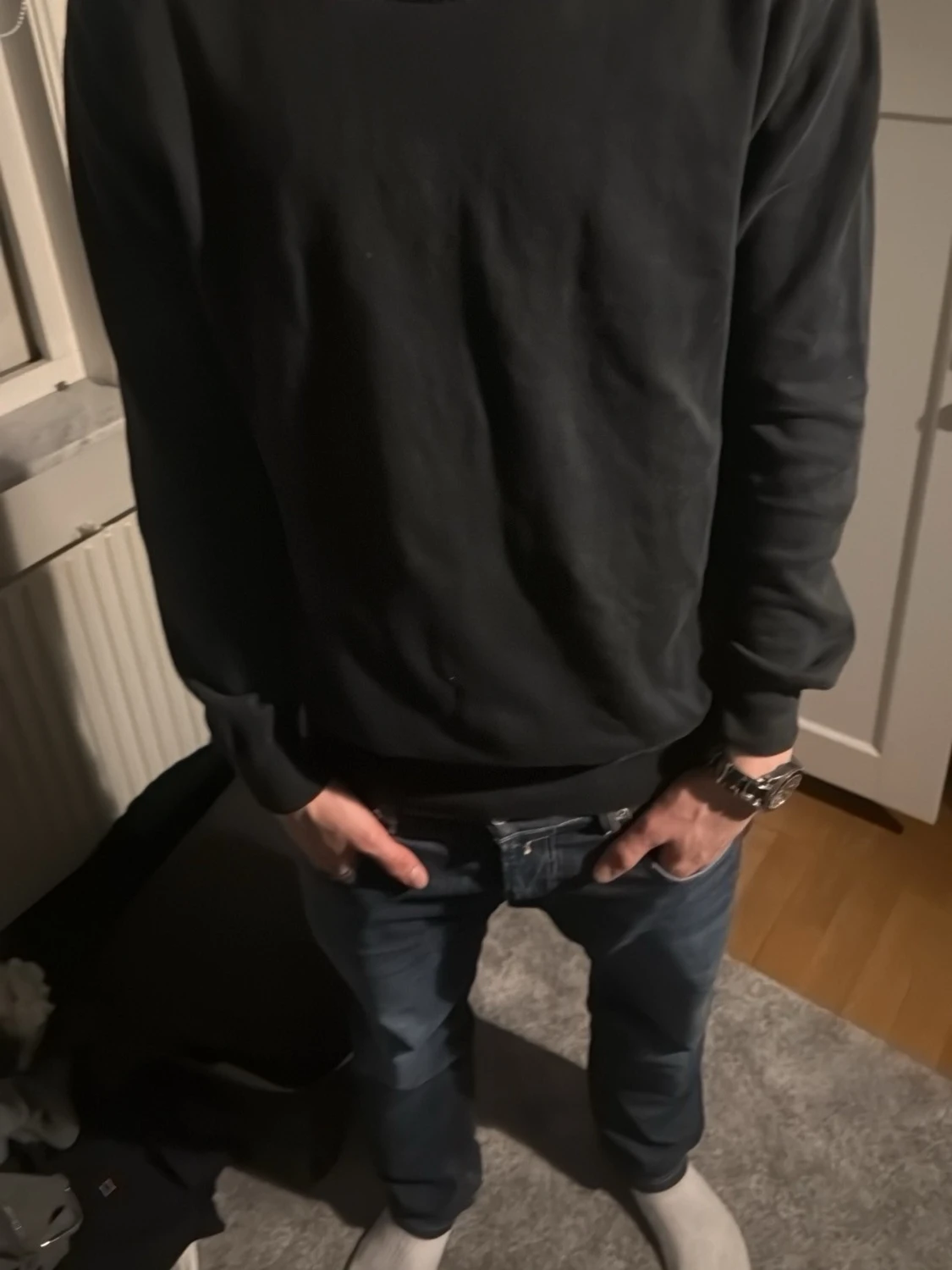 Svart basic sweatshirt