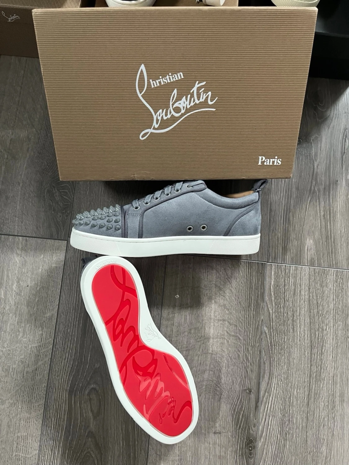 Gråa Christian Louboutin sneakers - 3