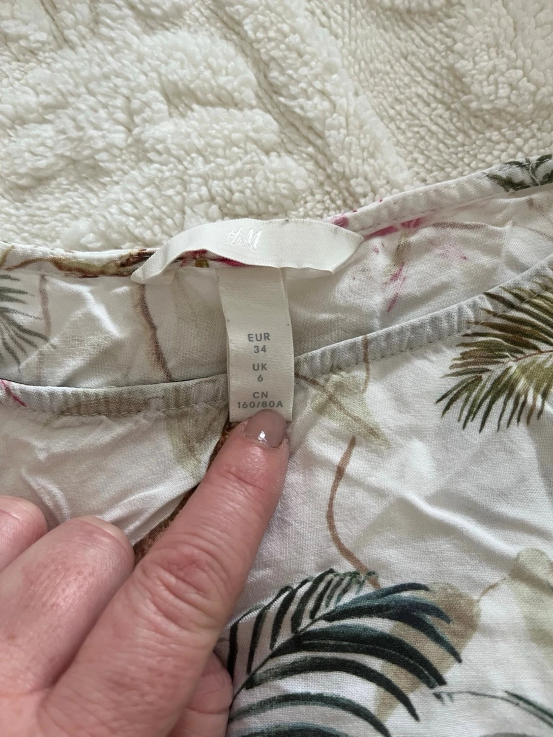 Vit blommig långklänning H&M - 1