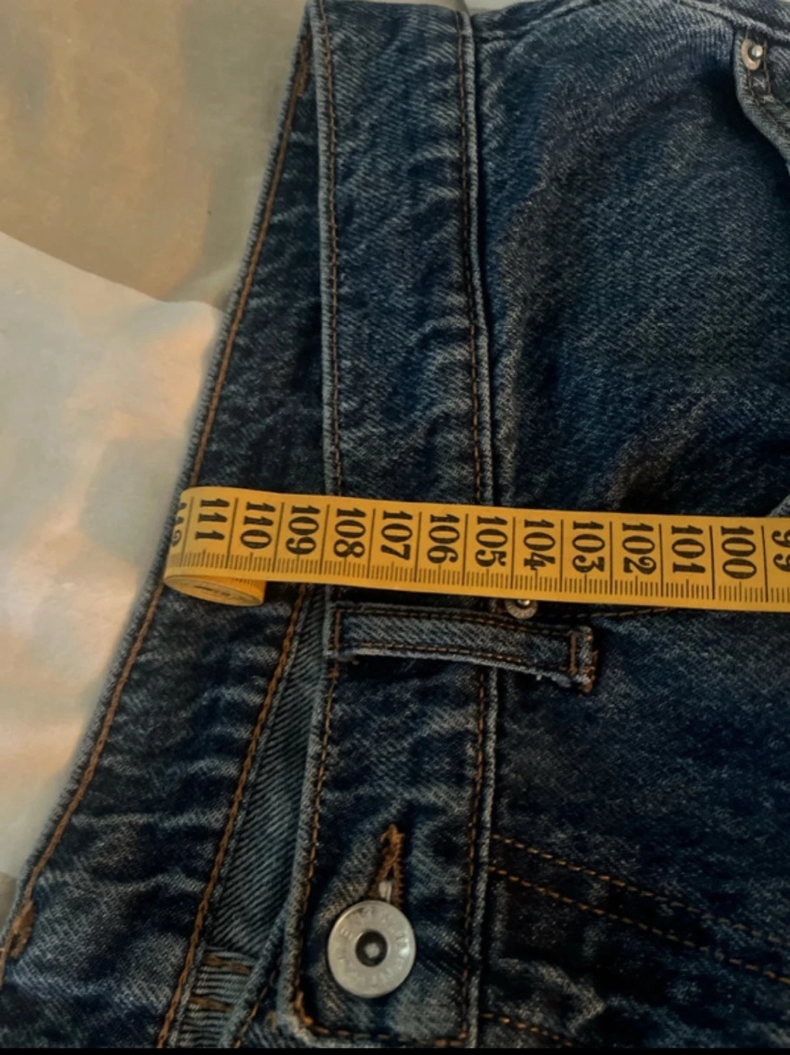 Mörkblå raka jeans - 5