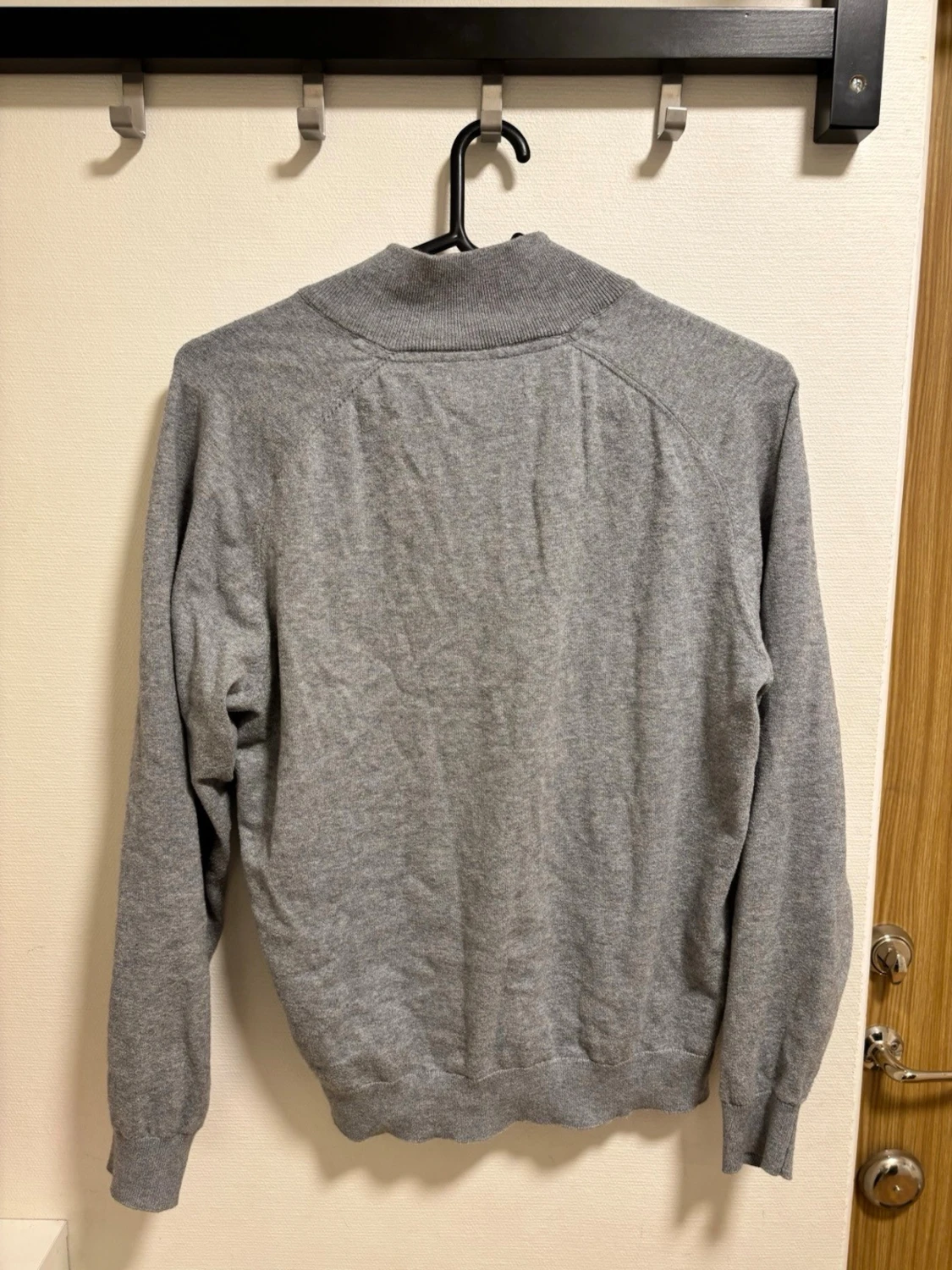 Grå halvzip-tröja cashmere - 1