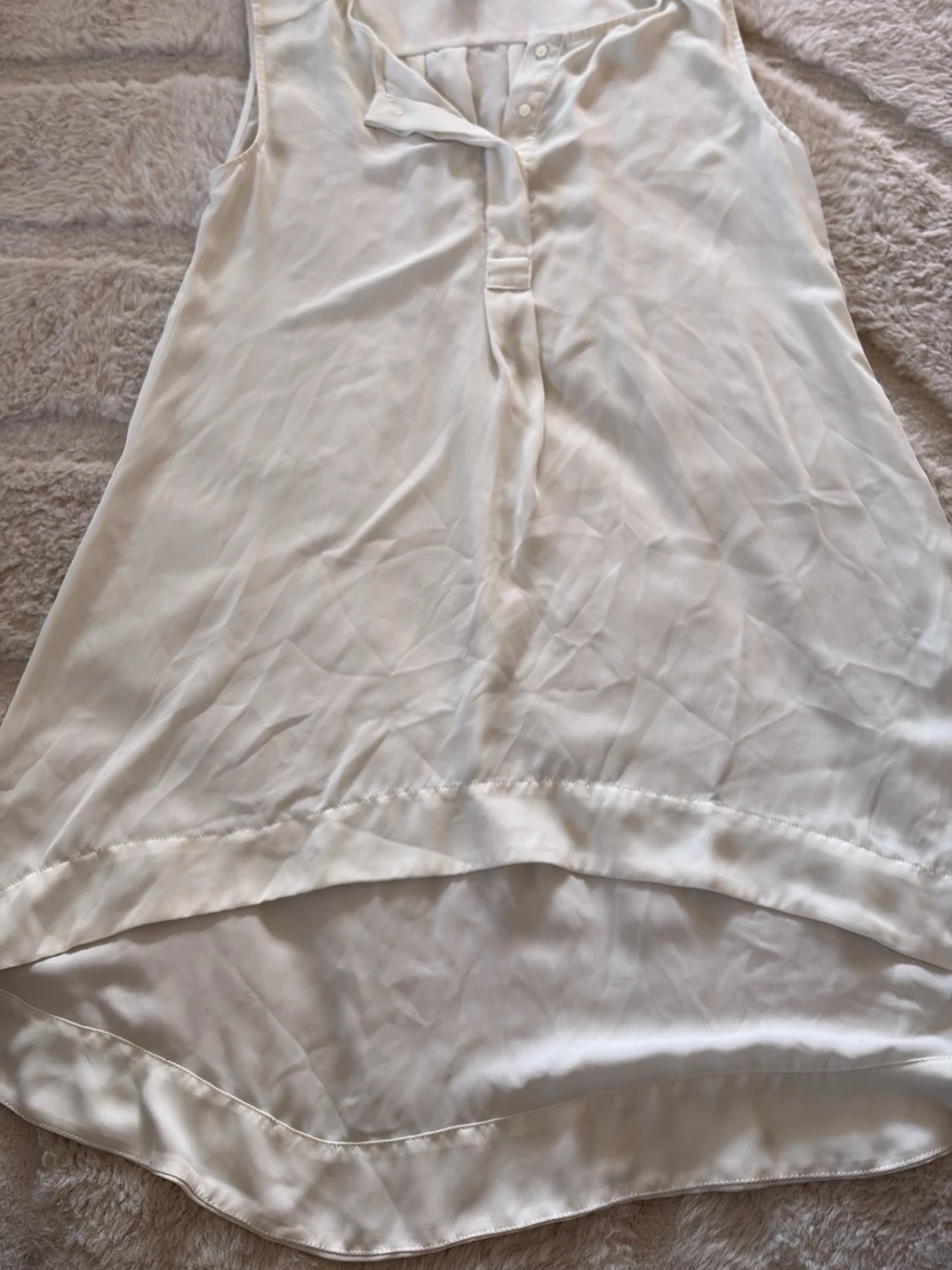 Vit ärmlös blus från H&M