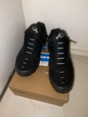 Nike tn  - Säljer ett par svarta Salomon sneakers med sportig design och robust sula. Skorna har en låg siluett och snörning framtill. Perfekta för dig som gillar streetwear och outdoor-vibe. Materialet är slitstarkt och tål mycket.