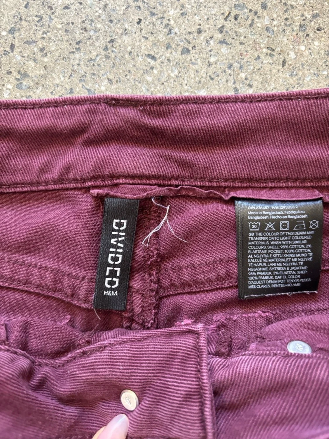 Vinröda bootcut jeans - 2