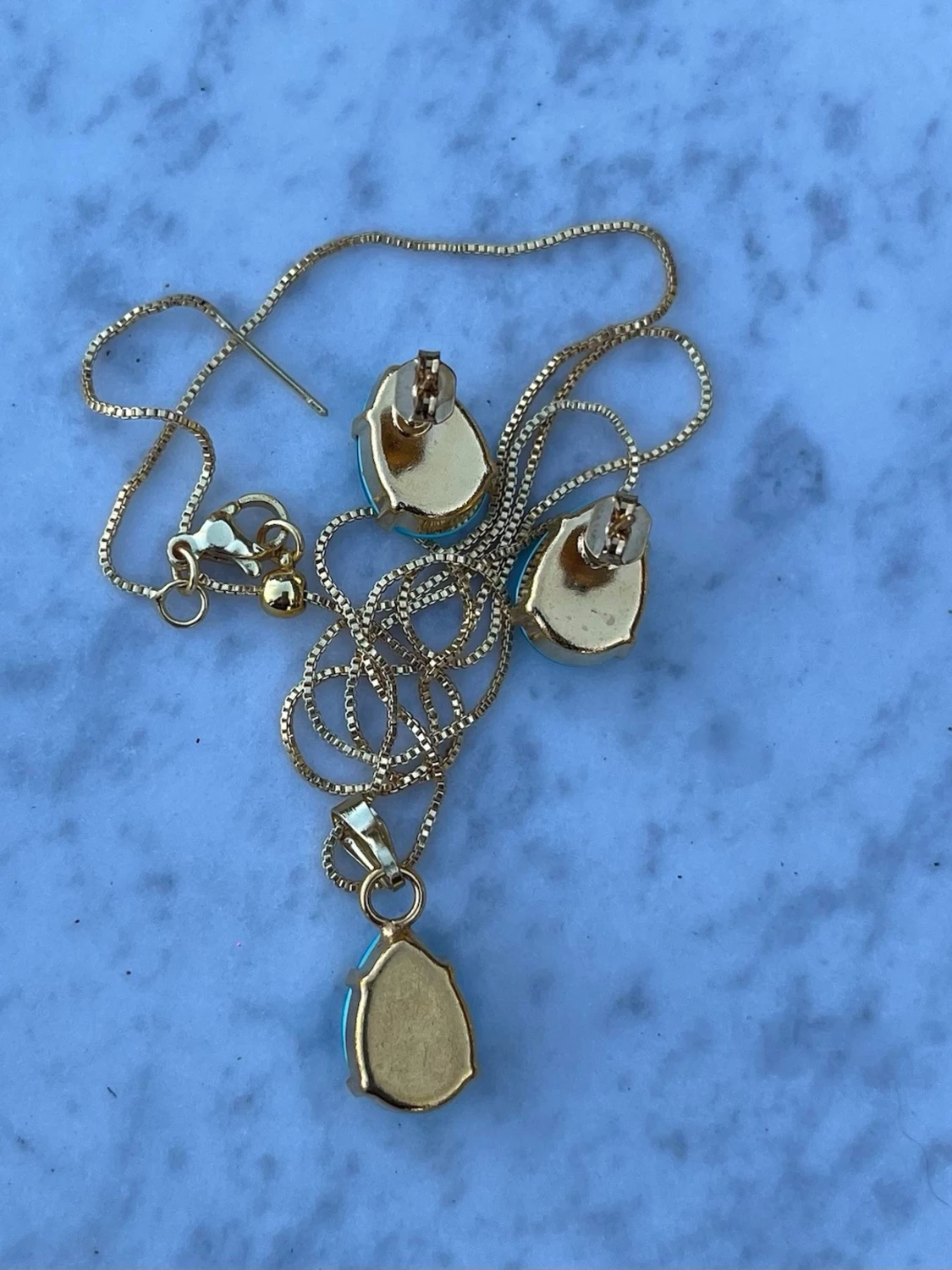 Smyckesset stud halsband kristall  - 4