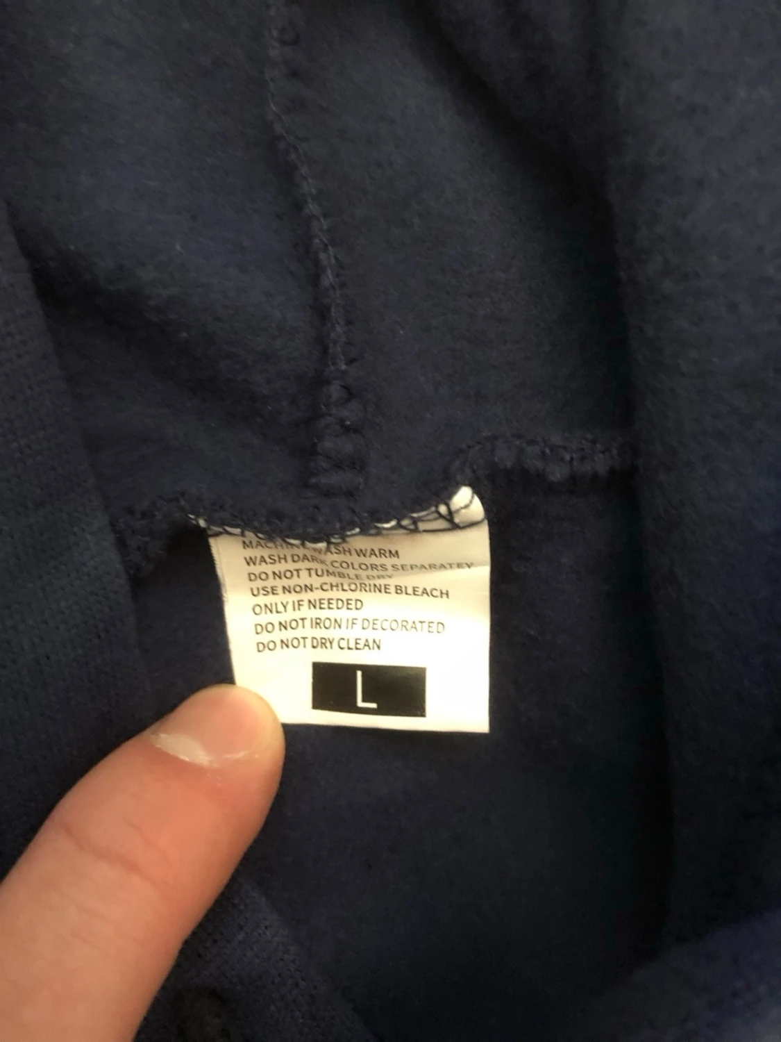 Mörkblå hoodie med stjärntryck - 3