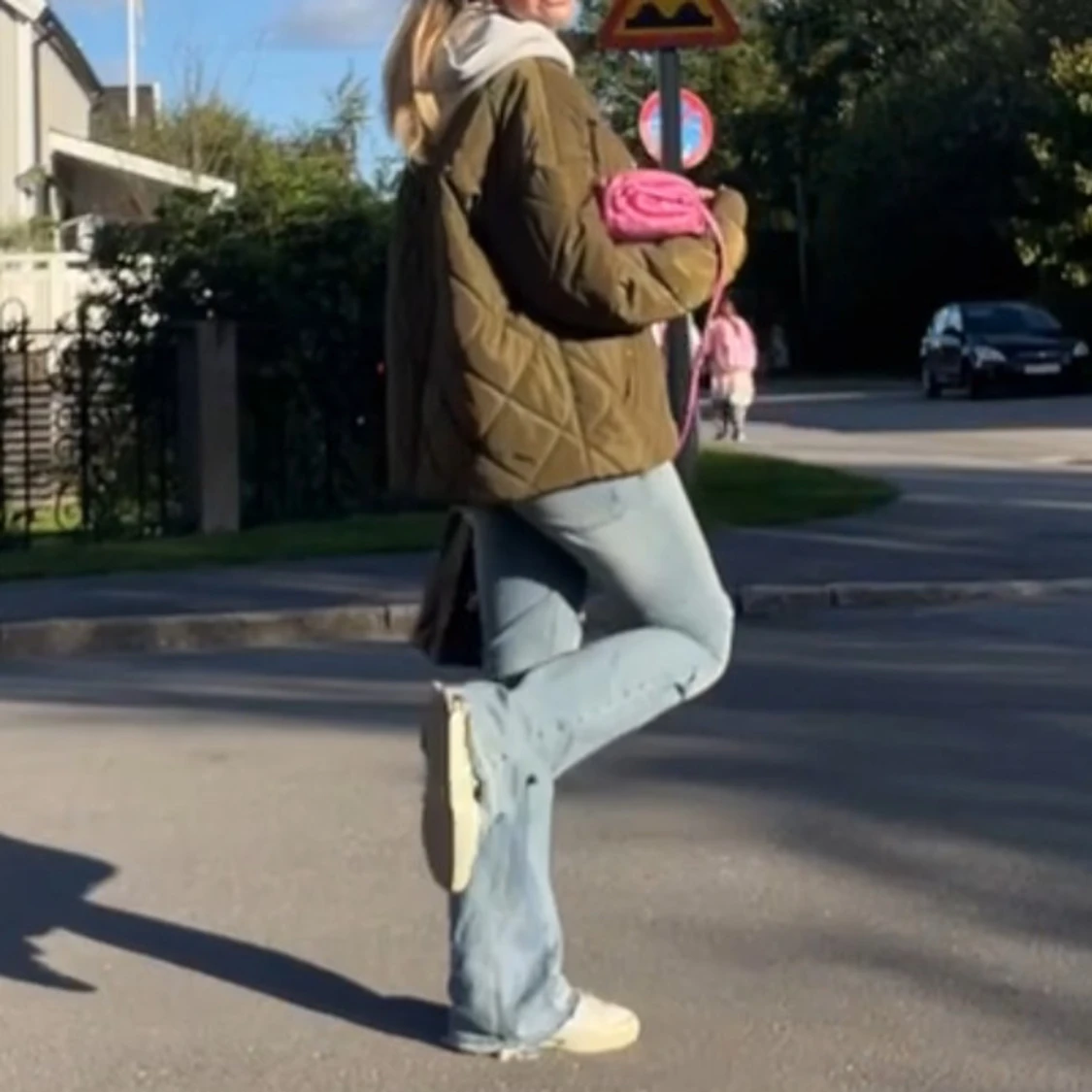 Olivgrön quiltad bomberjacka - 2