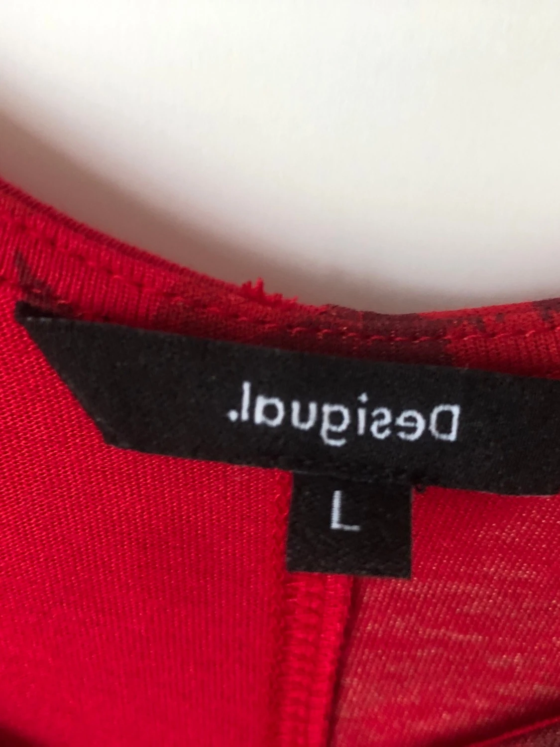 Röd långklänning från Desigual stl L - 1
