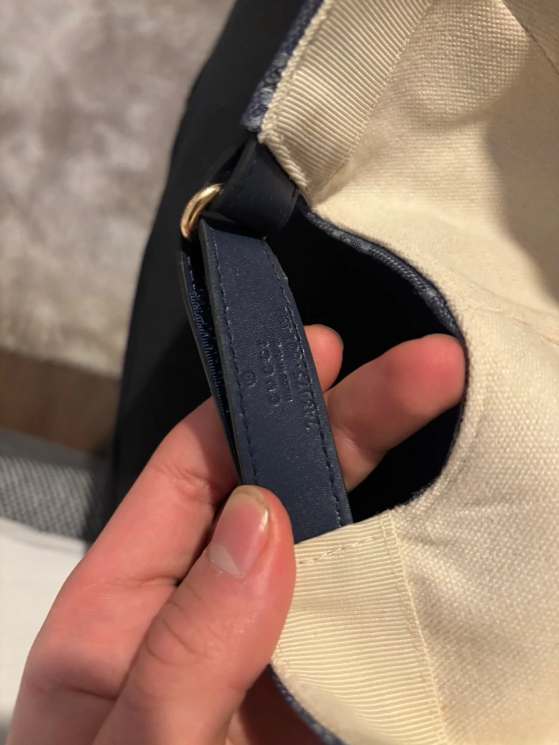 Blå GG-mönstrad keps från Gucci - 3