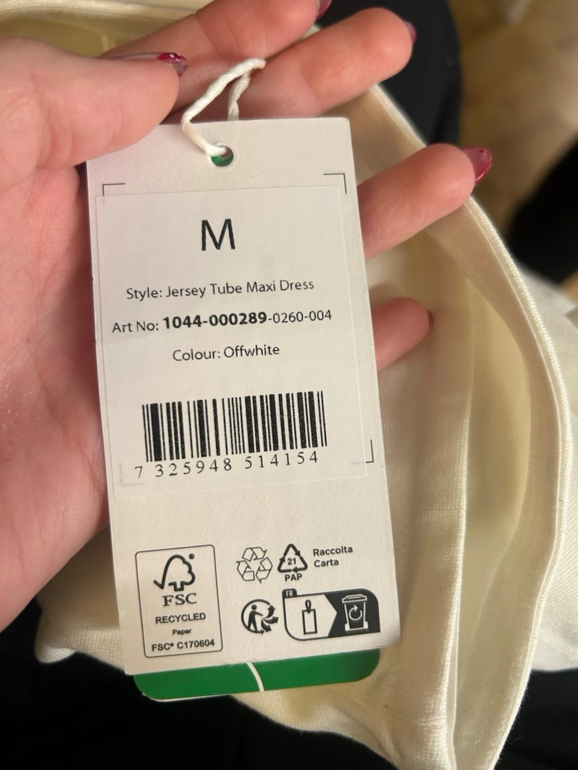 Vit axelbandslös långklänning - 2