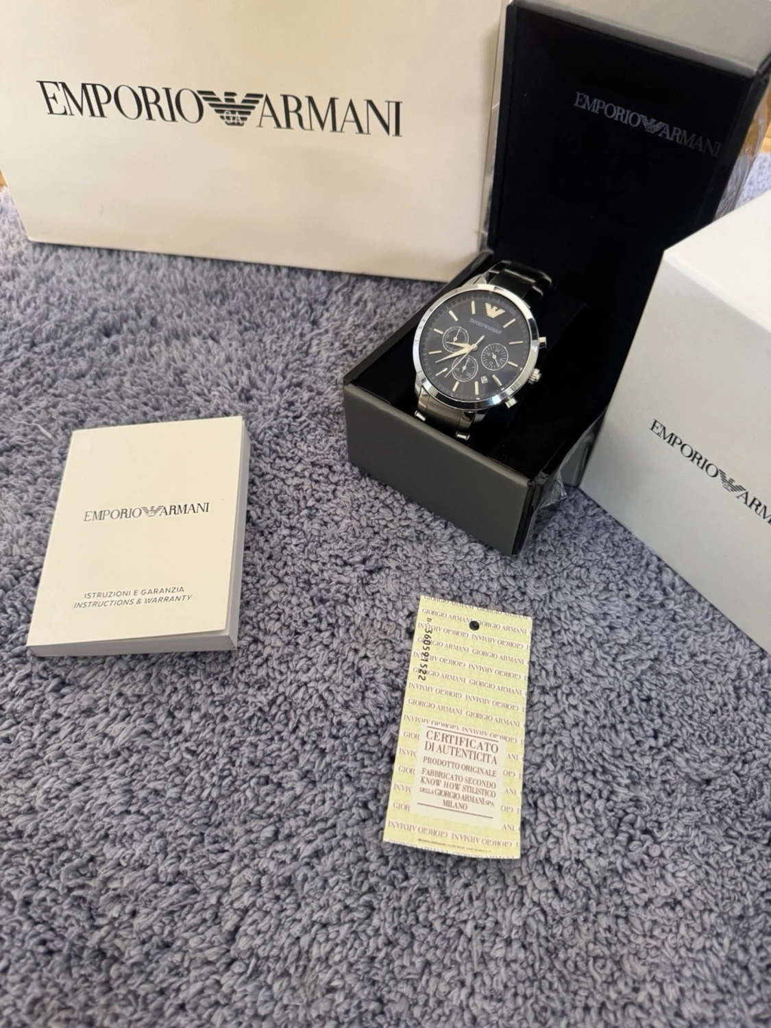 Emporio Armani silverfärgad klocka