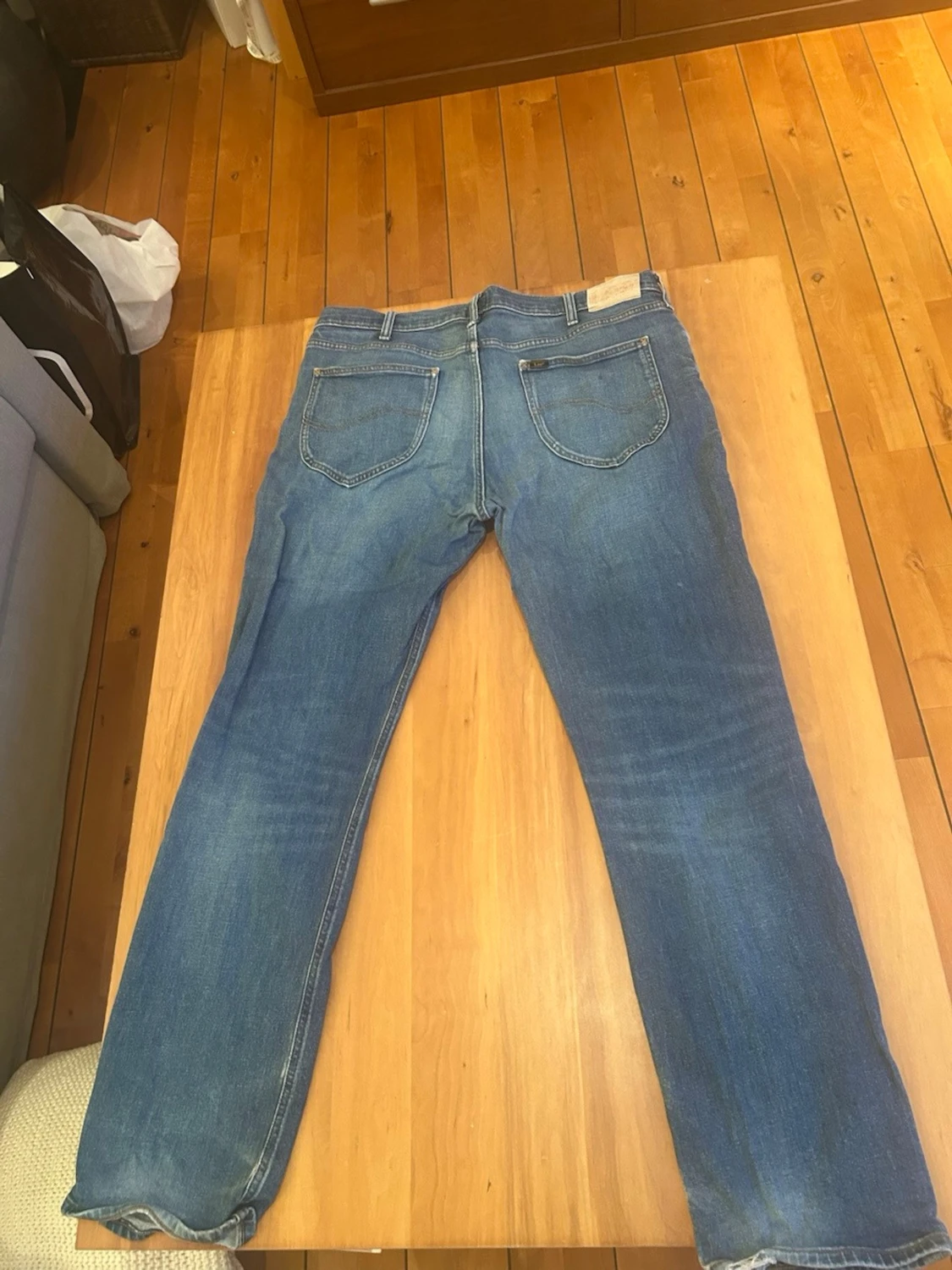 Blå raka jeans från Lee - 1