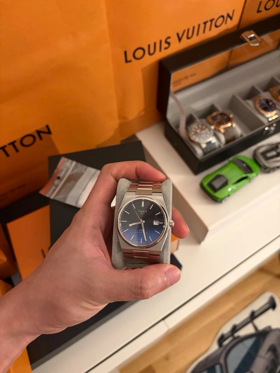 Tissot PRX blå klocka i stål - 5