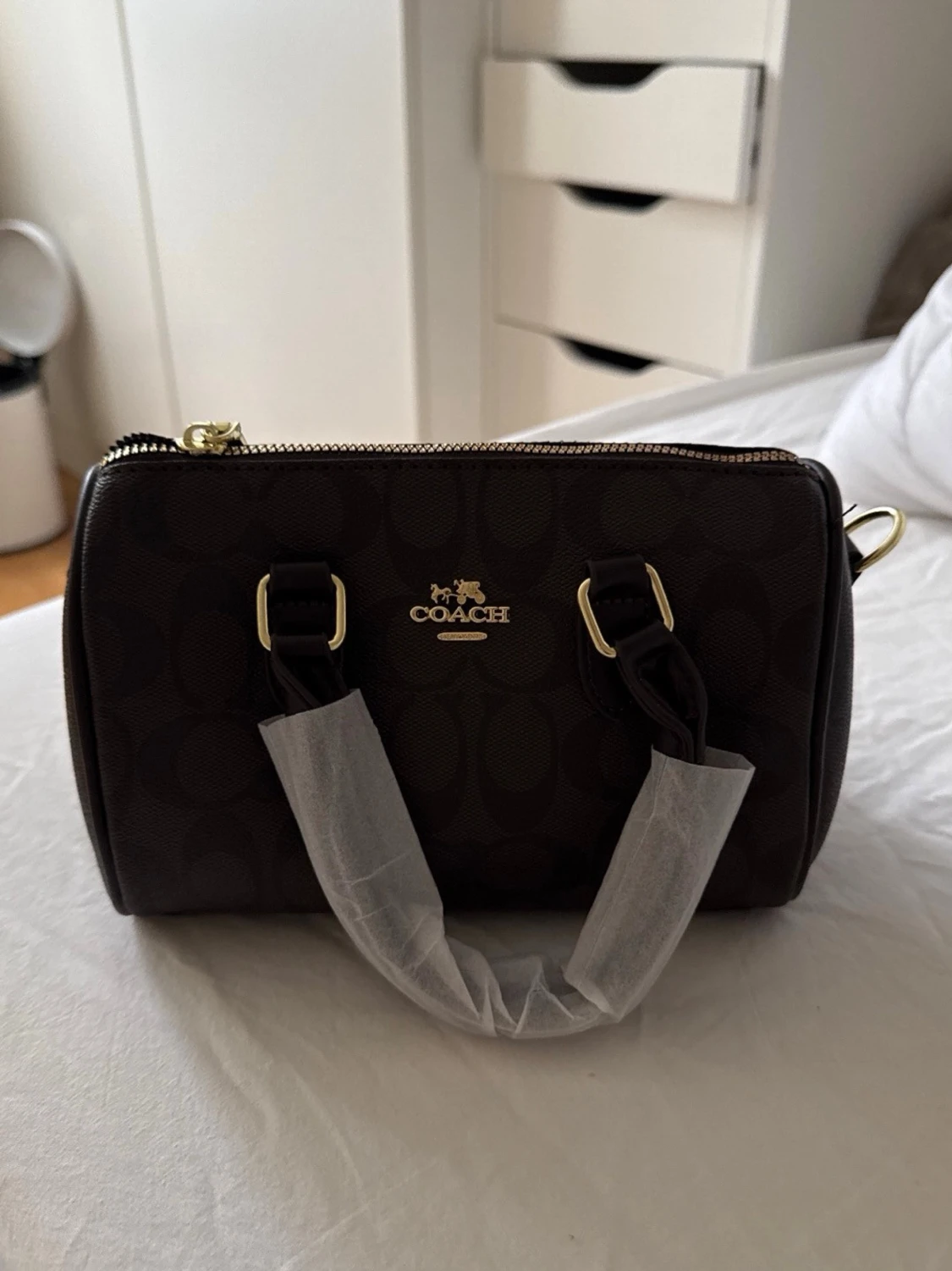 Mörkbrun handväska från Coach - 3