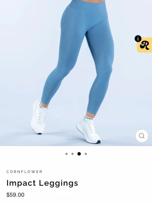 Dfyne Impact Leggings - Snygga och tighta Impact leggings i cornflower blått från Dfyne. Deras modell som är känd för att forma en snygg bakdel! Sköna och snygga. Endast testade. Nypris 650kr