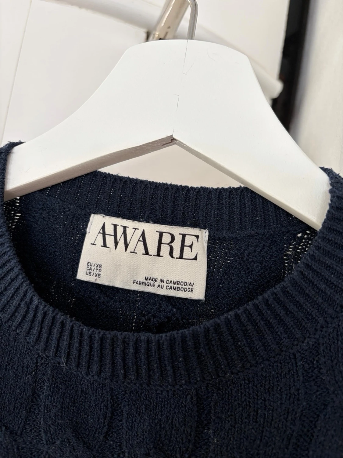 Mörkblå stickad topp  - 2