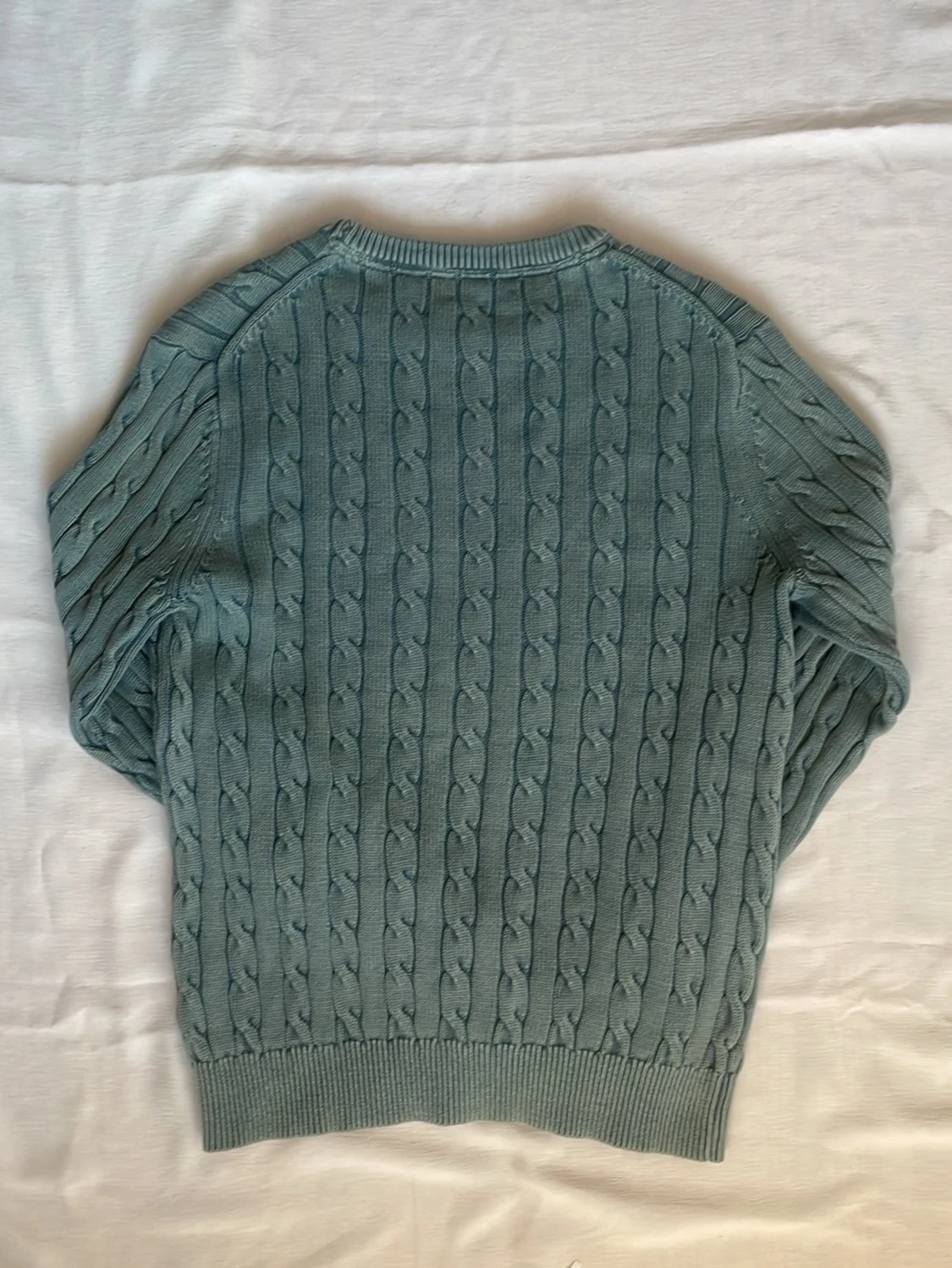 Grön kabelstickad tröja Morris | S - 1