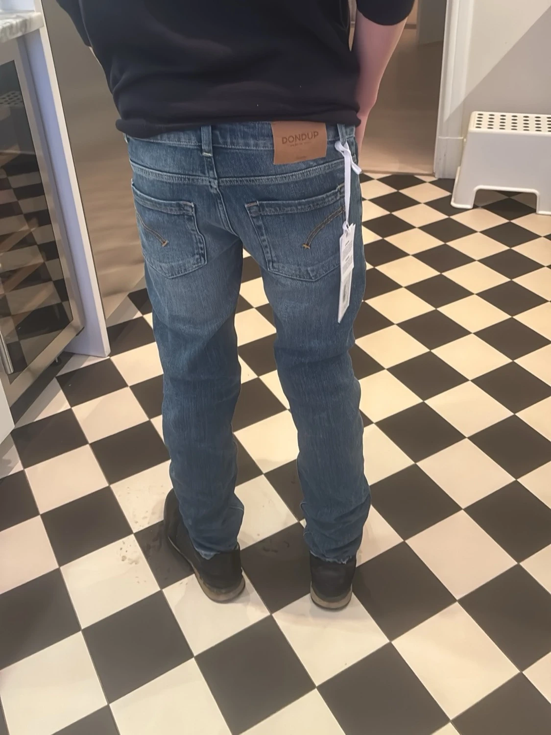 Blå slim fit jeans från Dondup - 6