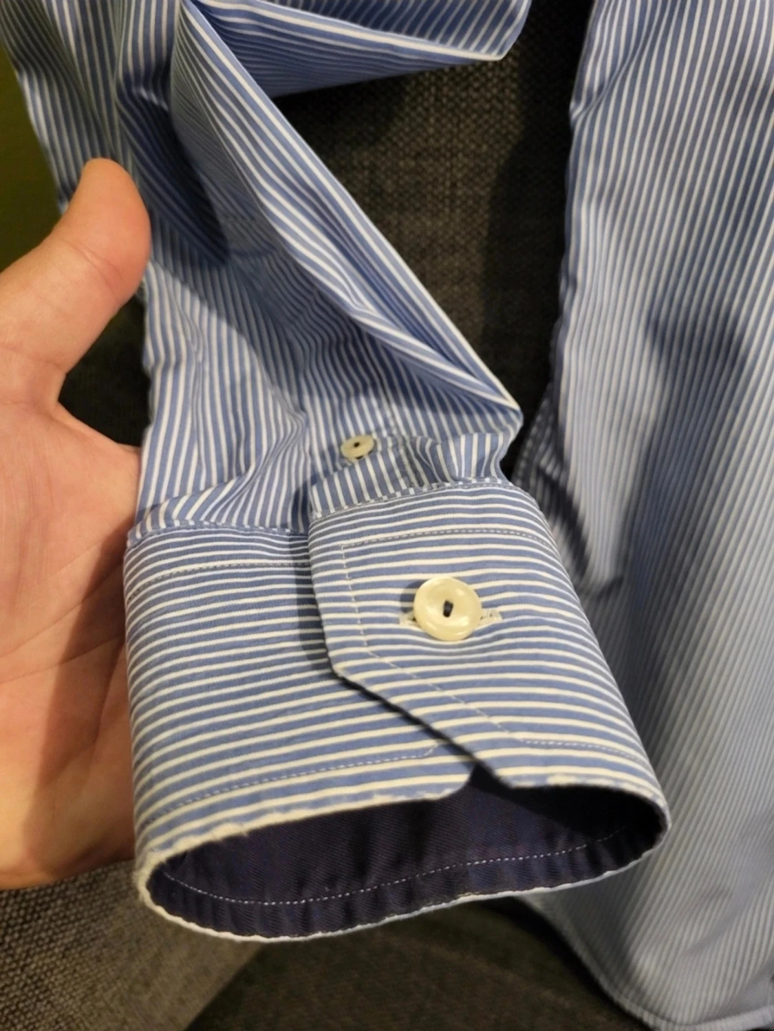 Blårandig skjorta från Eton - 4