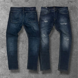 Jack & Jones jeans Slim/Glenn - Säljer dessa jeansen från Jack & Jones med feta slitningar | W33 L34 | modell: Slim/Glenn | skick: 9/10 | Skriv vid minsta lilla fråga, pris kan diskuteras vid snabb affär 🤝