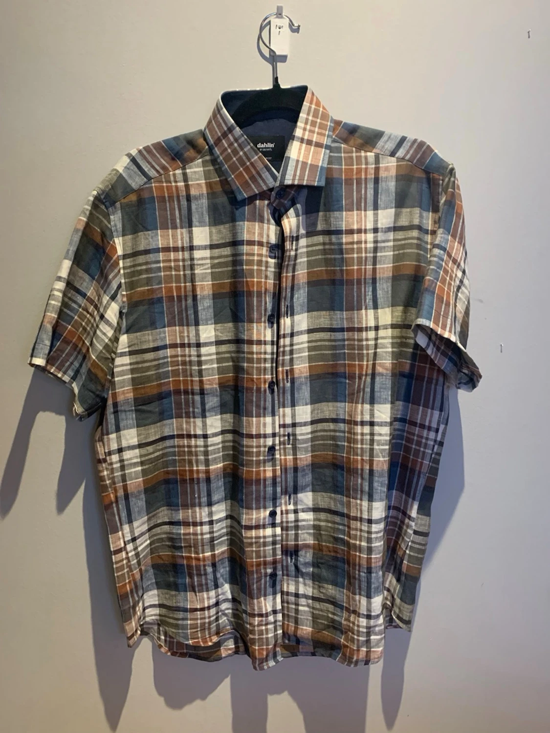 Rutig kortärmad skjorta från Dahlin