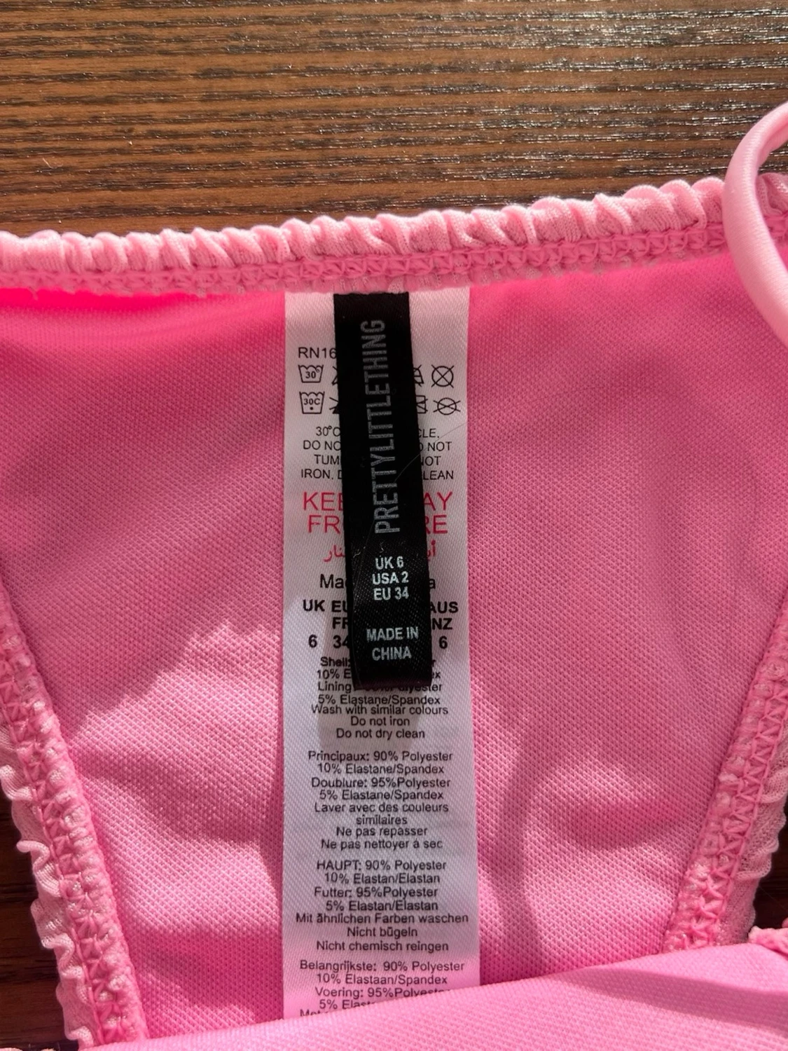 Rosa bikiniunderdel från PrettyLittleThing - 1