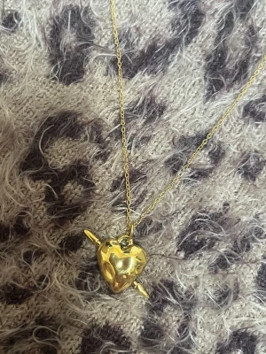 Guldigt halsband med hjärthänge - Snyggt halsband i guldton med ett hjärthänge som har en pil genom sig. Kedjan är tunn och smidig, perfekt för att ge en cool touch till din outfit. Rostfri