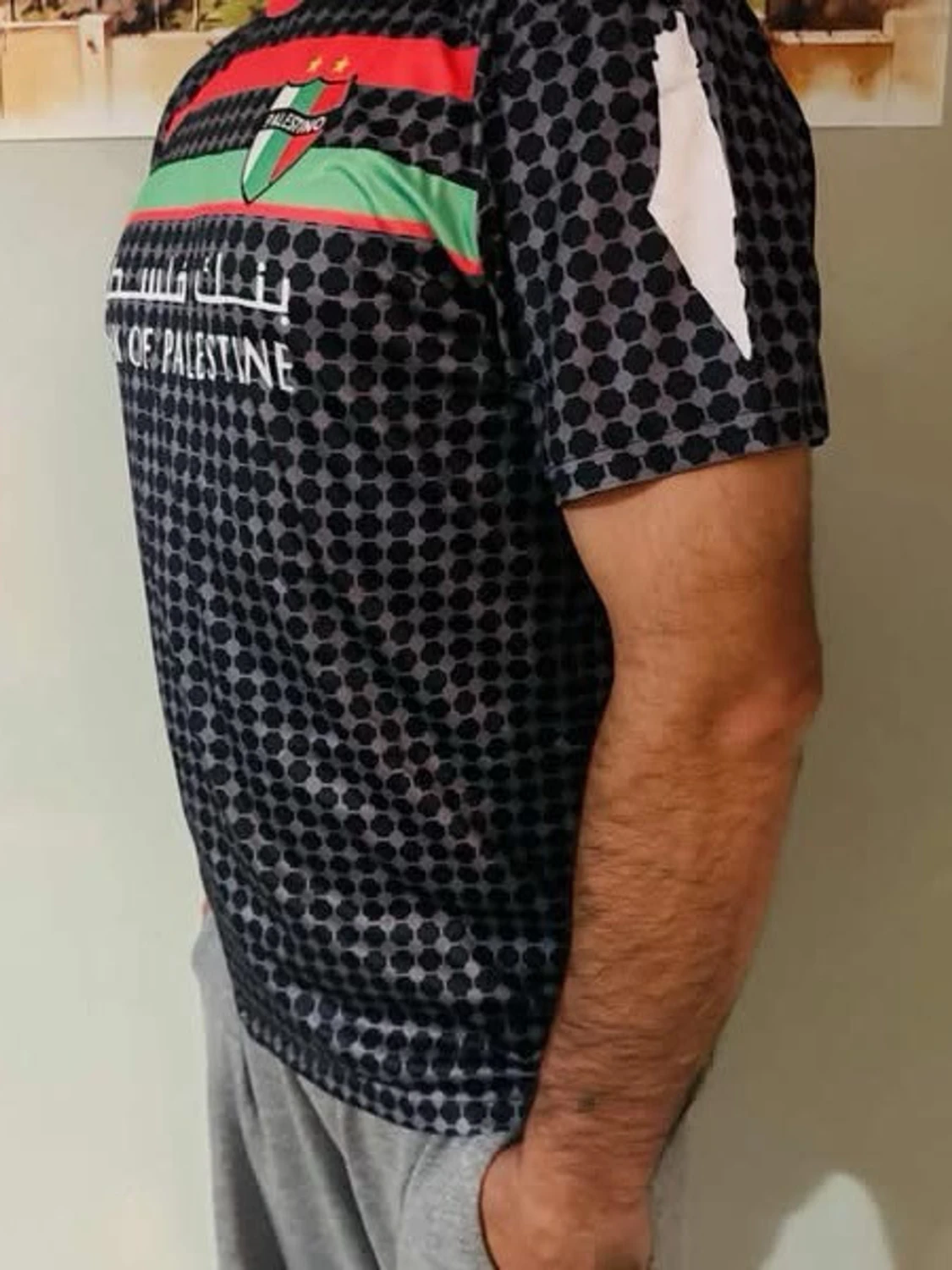 Palestina t-shirt med tryck / L
