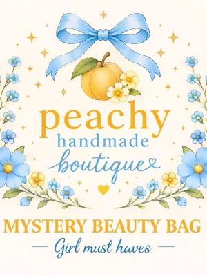 Mystery Beauty Bag från Peachy 💛💙 - En Mystery Beauty Bag fylld med överraskningar från Peachy Handmade Boutique. Innehåller allt man bara måste ha som tjej. GIRL MUST HAVES!!🧡🍑Perfekt för dig som gillar söta accessoarer och skönhetsprylar. Färgerna går i Blått och Gult💙💛