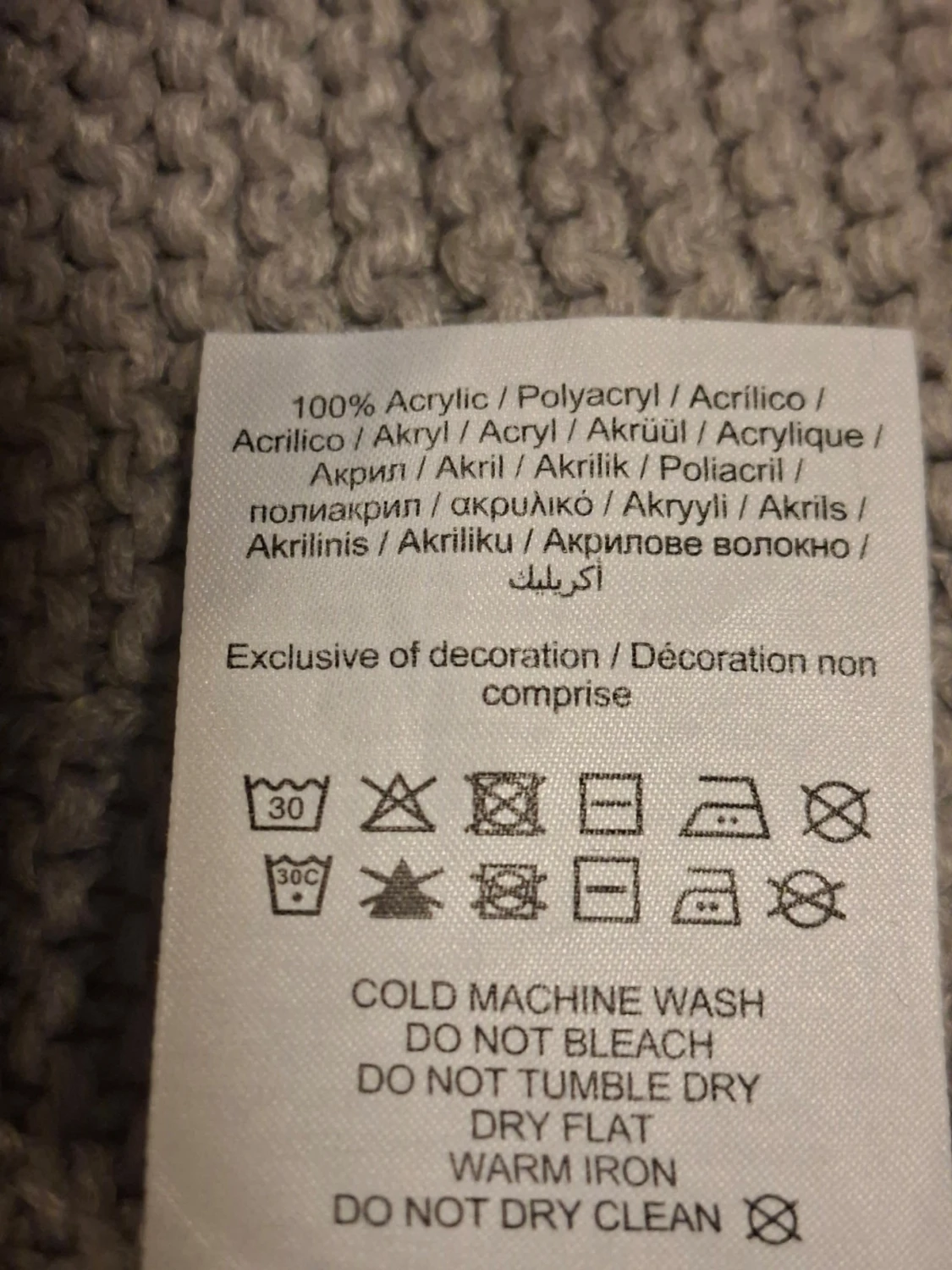 Ljusgrå stickad cardigan med fickor - 3