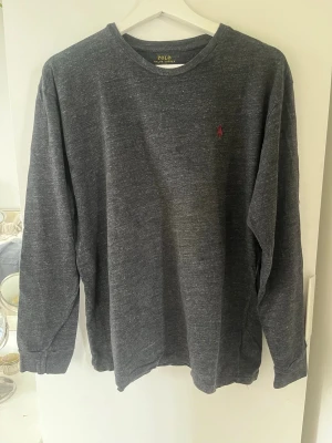 Mörkgrå långärmad tröja Polo Ralph Lauren - Mörkgrå långärmad tröja från Polo Ralph Lauren med klassisk rund halsringning och den ikoniska röda broderade loggan på bröstet.