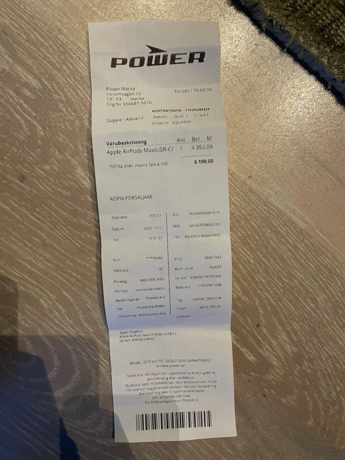 Apple AirPods Max Svart kvitto ingår - 6