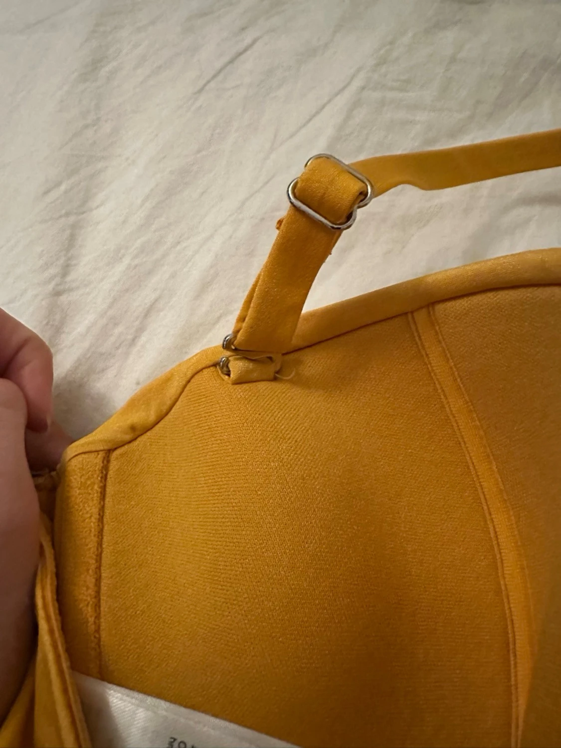 Gul bandeau bikiniöverdel - 2