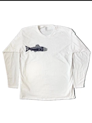 Ashiko Longsleeved t shirt - Fish Checkered  - Handstitched longsleeved t shirt made by Ashiko