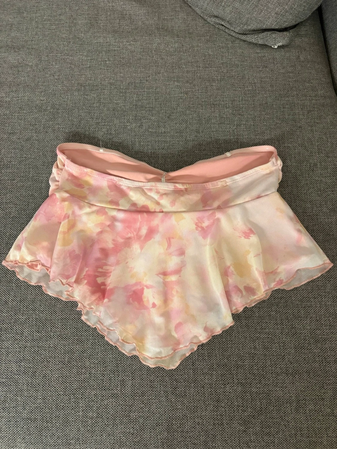 Pastellfärgad strapless topp med knyt - 1