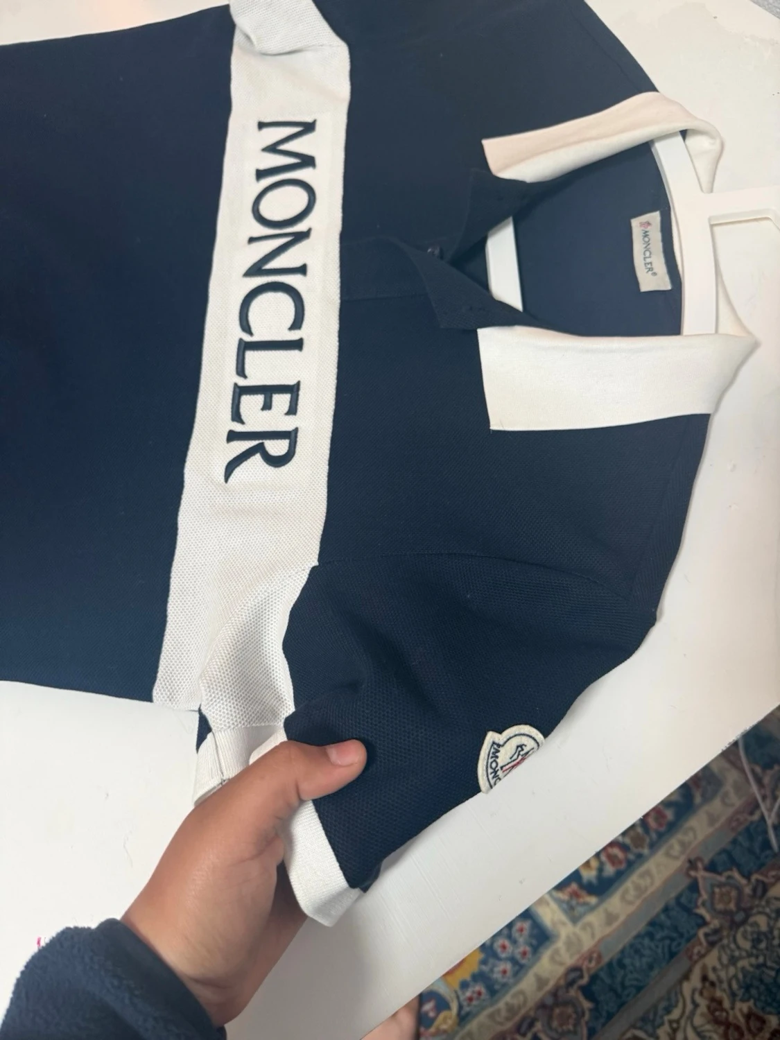 Moncler pikétröja med logga - 2