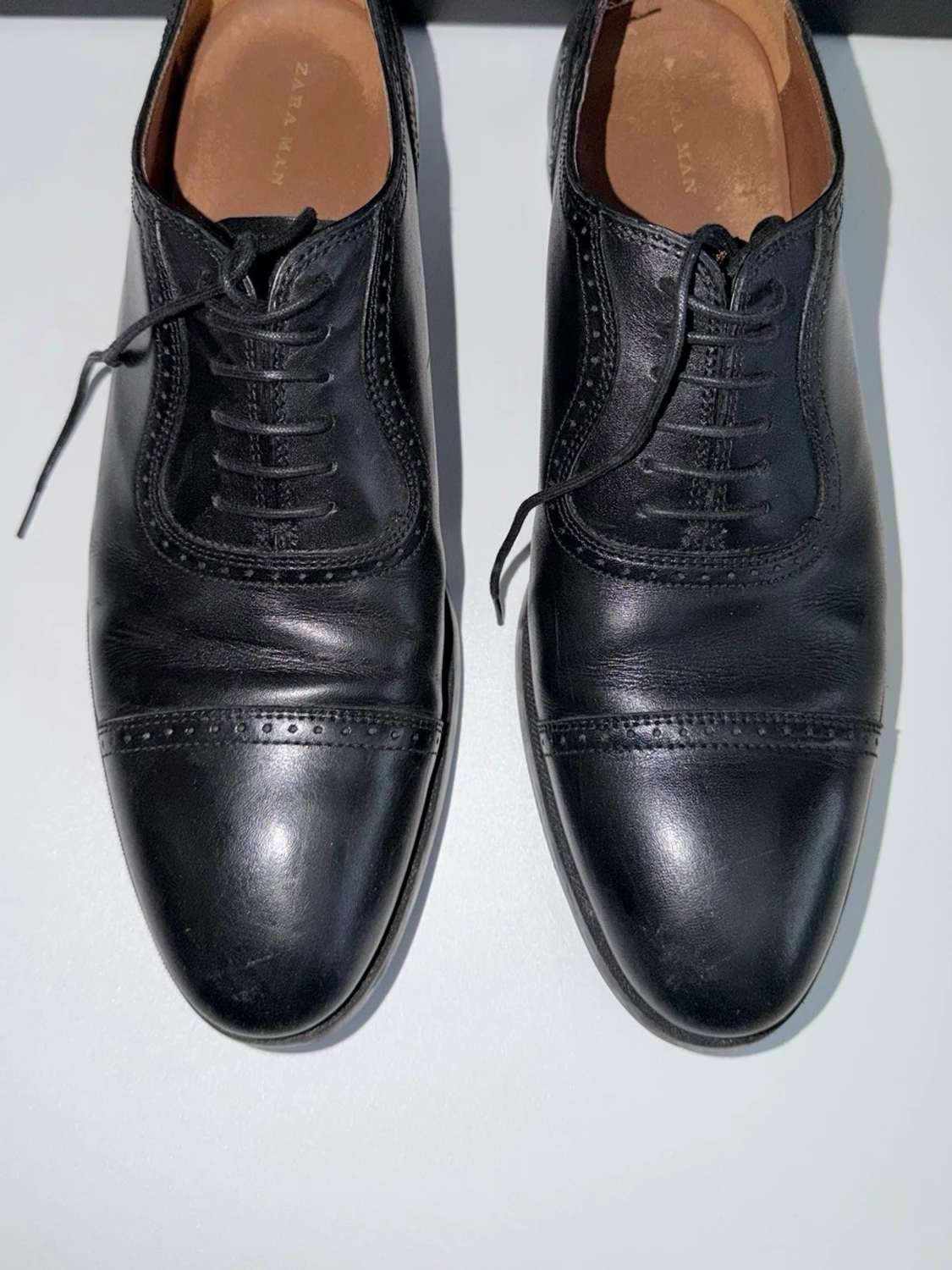 Svarta läderskor från Zara Man