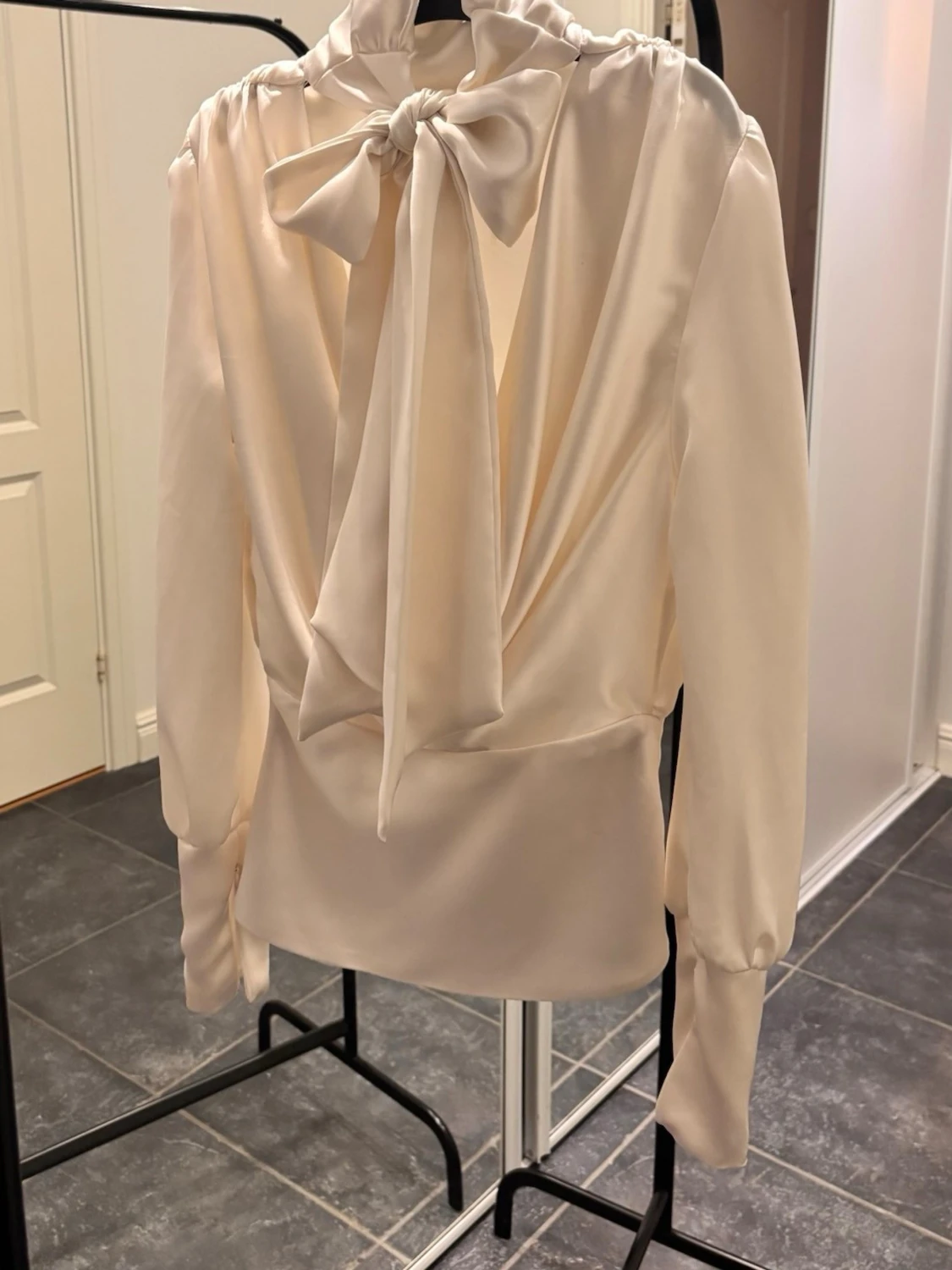 Zara satin blouse tie back  - 3