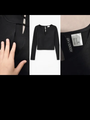 Svart långärmad topp från C&A - Svart långärmad topp från C&A med v-ringad öppning framtill. Enkel och stilren design som passar till många olika outfits. Tillverkad i ett mjukt och stretchigt material för en bekväm passform.