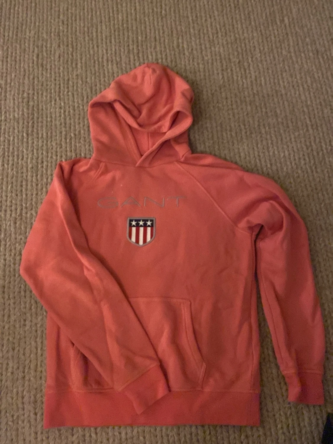 Rosa hoodie från GANT med logga