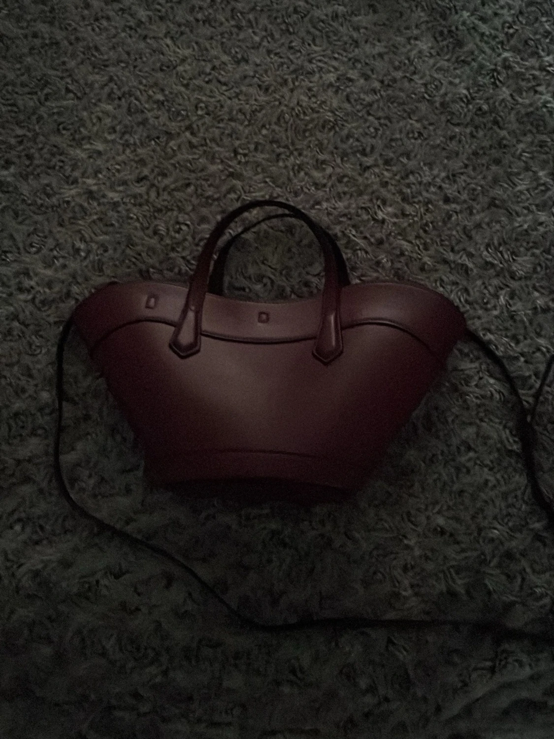 Burgundy handväska - 2