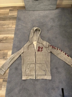 Vintage hollister zip hoodie - Riktigt fet hollister zip hoodie utan några defekter, passar perfekt till sommarkvällar och matchar archive grisch stilen, storlek S, skriv gärna om ni har funderingar!