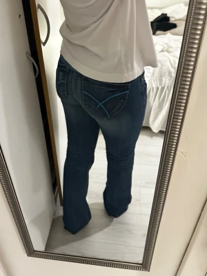 Blå vintage raka jeans  - Vintage jeans