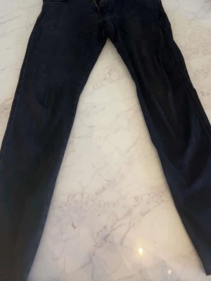 Svarta jeans från replay Jeans - Säljer ett par svarta jeans från replay Jeans med klassisk femficksmodell och raka ben. Jeansen har snygga detaljer på bakfickorna och är tillverkade i ett mjukt denimtyg. Perfekta för dig som gillar stilrena och tidlösa jeans.