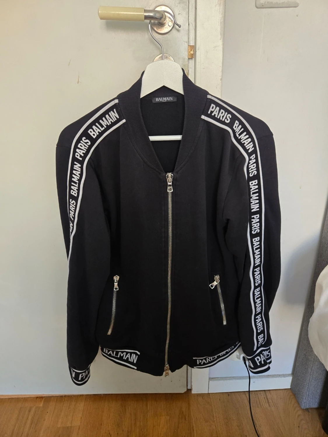 Svart zip kofta från Balmain Paris - 1